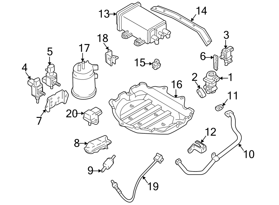 Mazda Protege Solenoid Valve Sole Three Way Included