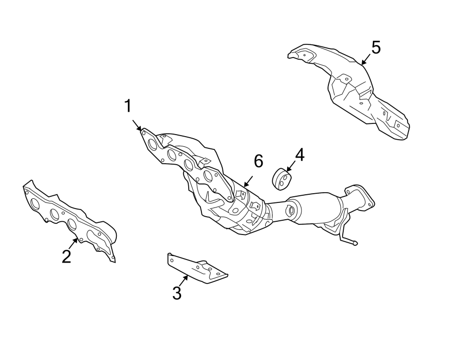 Mazda 3 Exhaust. Manifold. Gasket. Mnfd w/converter